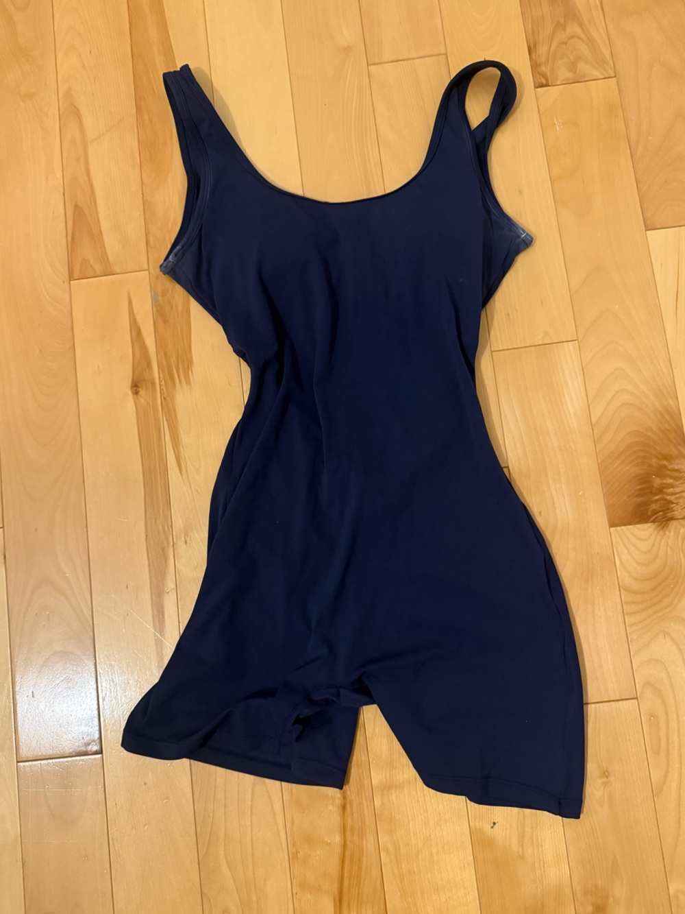 Women’s Navy Blue Scoop Neck Romper Bodysuit